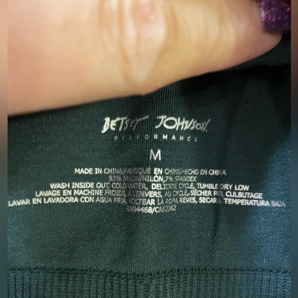Betsey Johnson Bra Performance Racerback Fitness Sports Jade Teal Size Medium - Picture 7 of 13